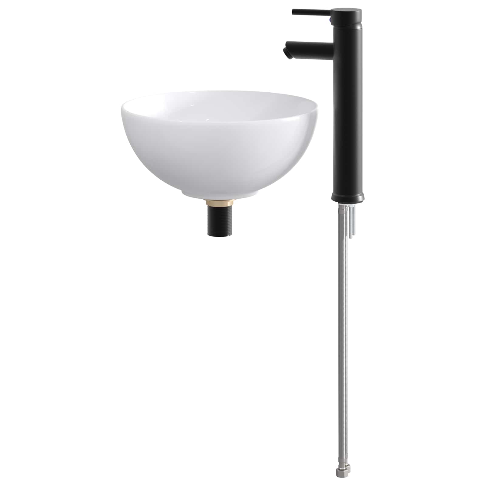 Waschbecken fürs Badezimmer Matt Schwarz 32 x 32 x 13 cm Metall