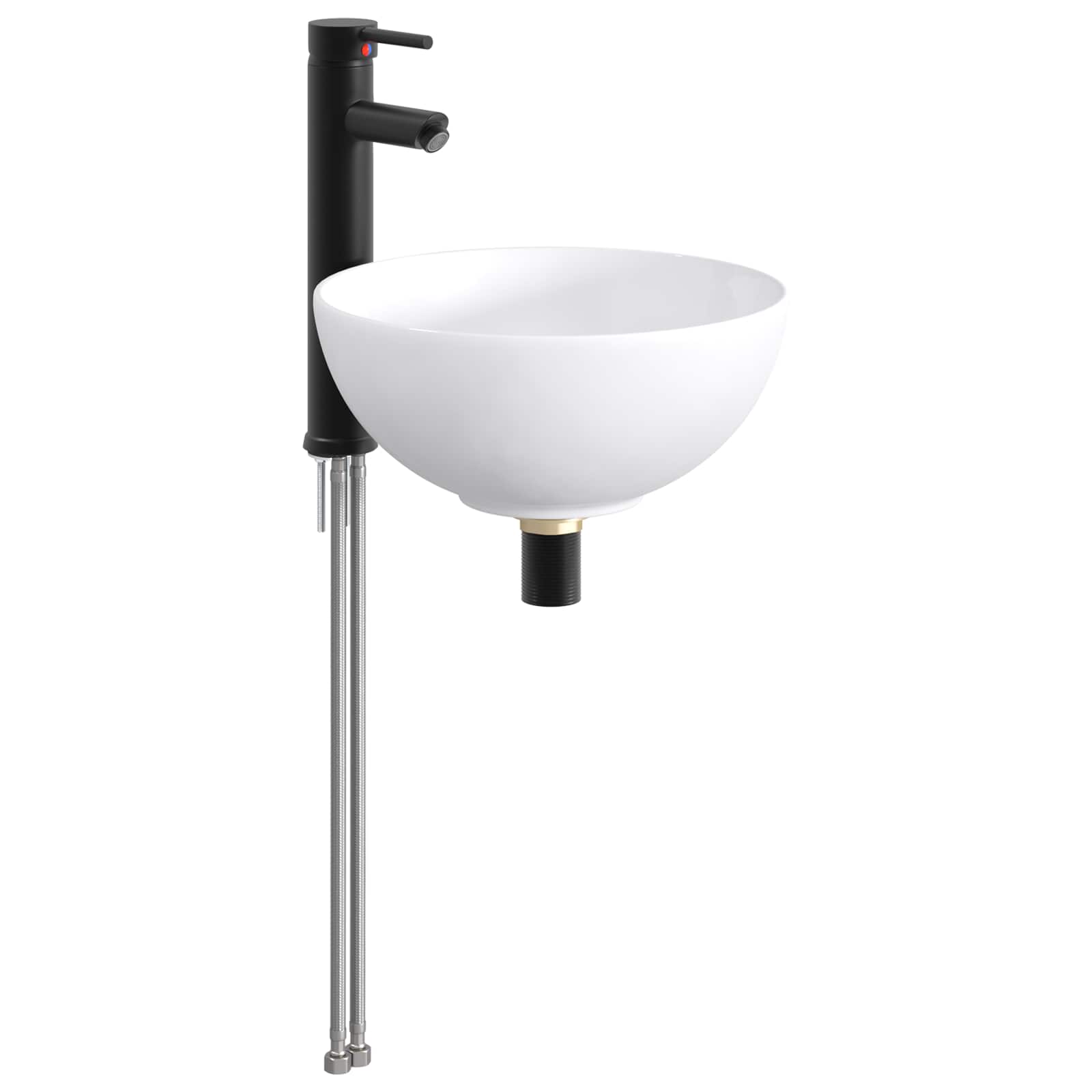 Waschbecken fürs Badezimmer Matt Schwarz 32 x 32 x 13 cm Metall