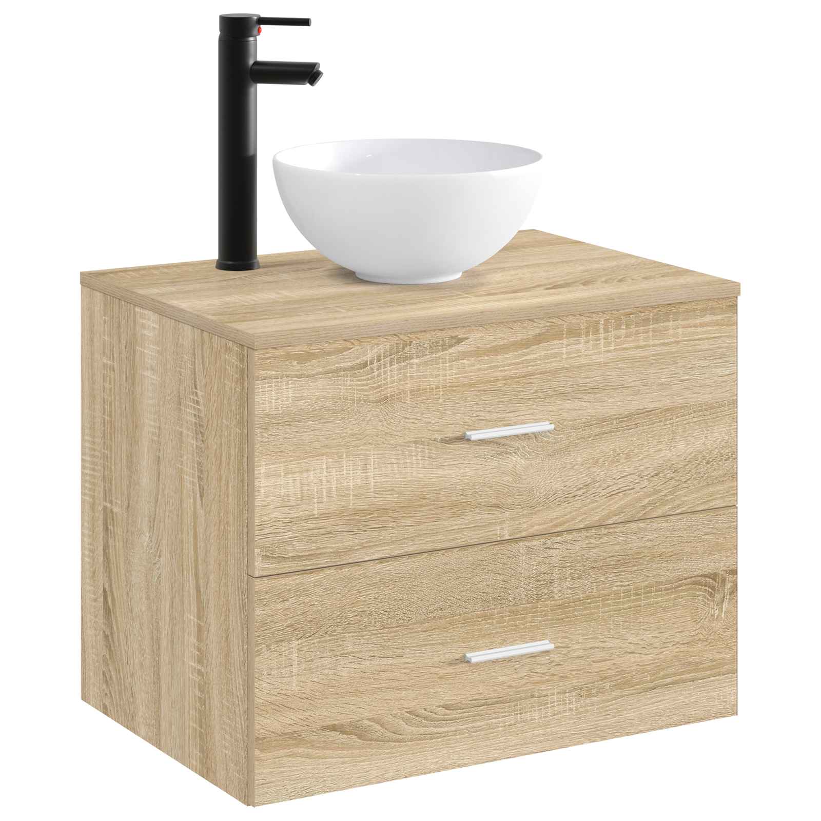 Waschbecken fürs Badezimmer Matt Schwarz 32 x 32 x 13 cm Metall