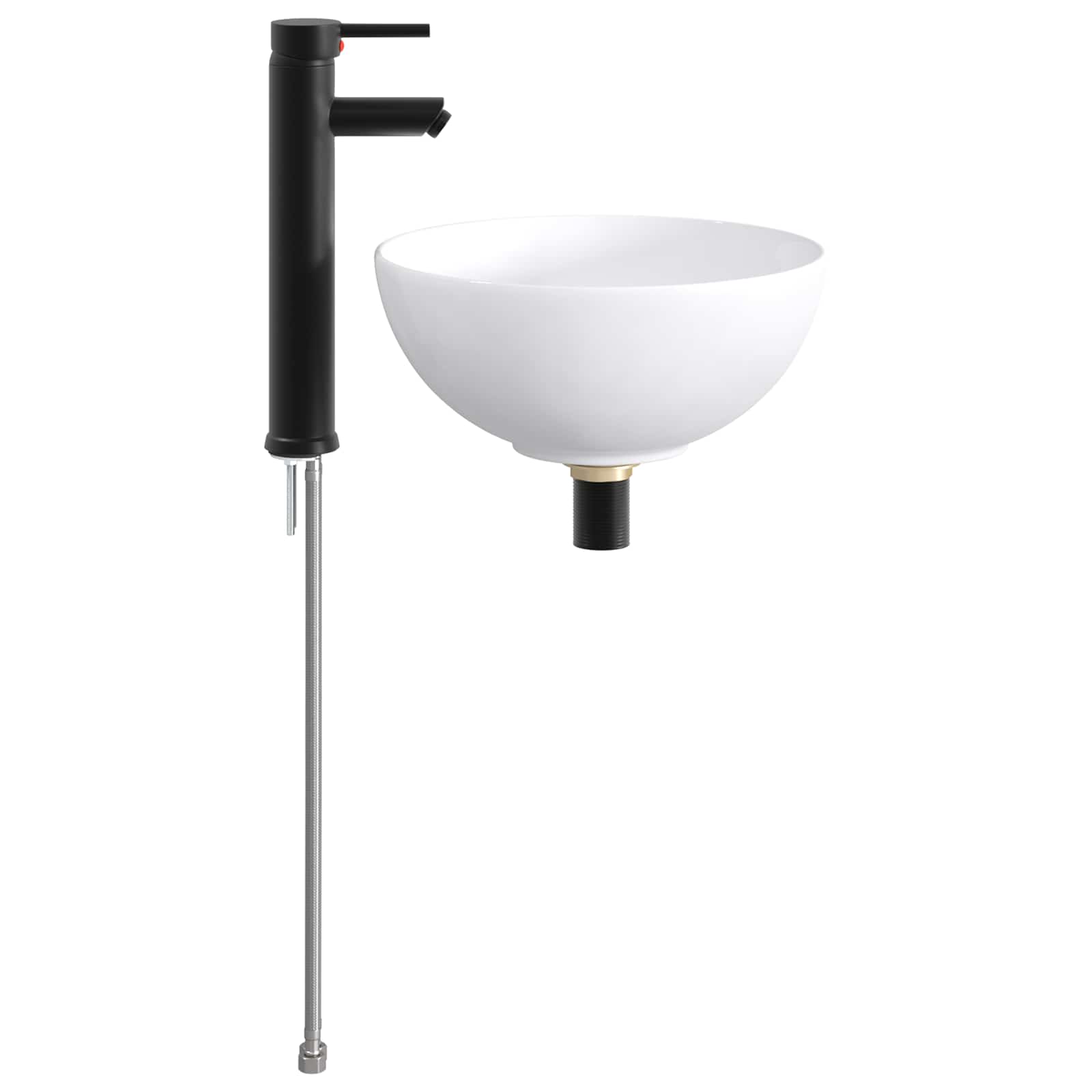 Waschbecken fürs Badezimmer Matt Schwarz 32 x 32 x 13 cm Metall