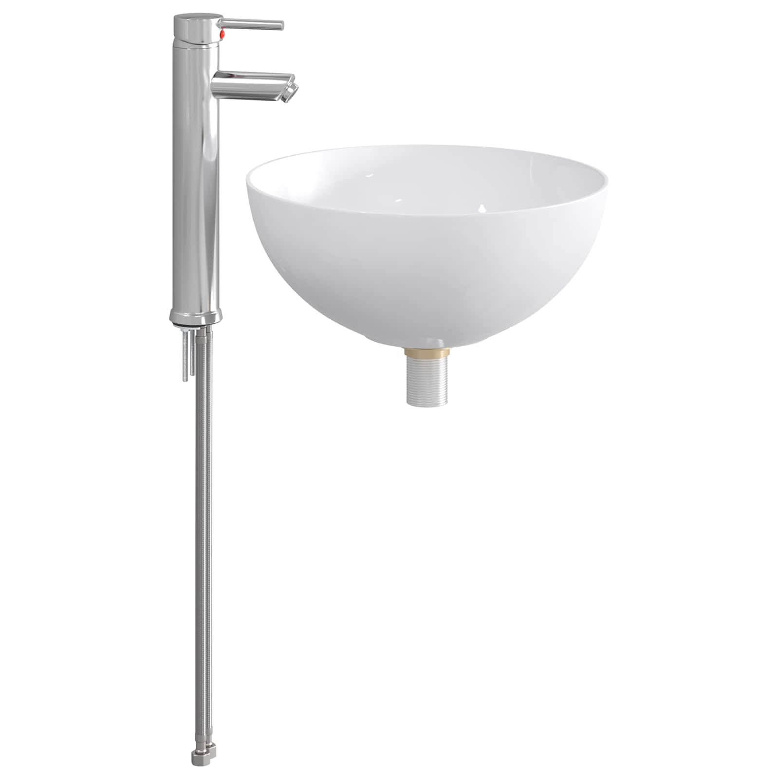 Waschbecken fürs Badezimmer Chrom 35,5 x 35,5 x 14,5 cm Metall