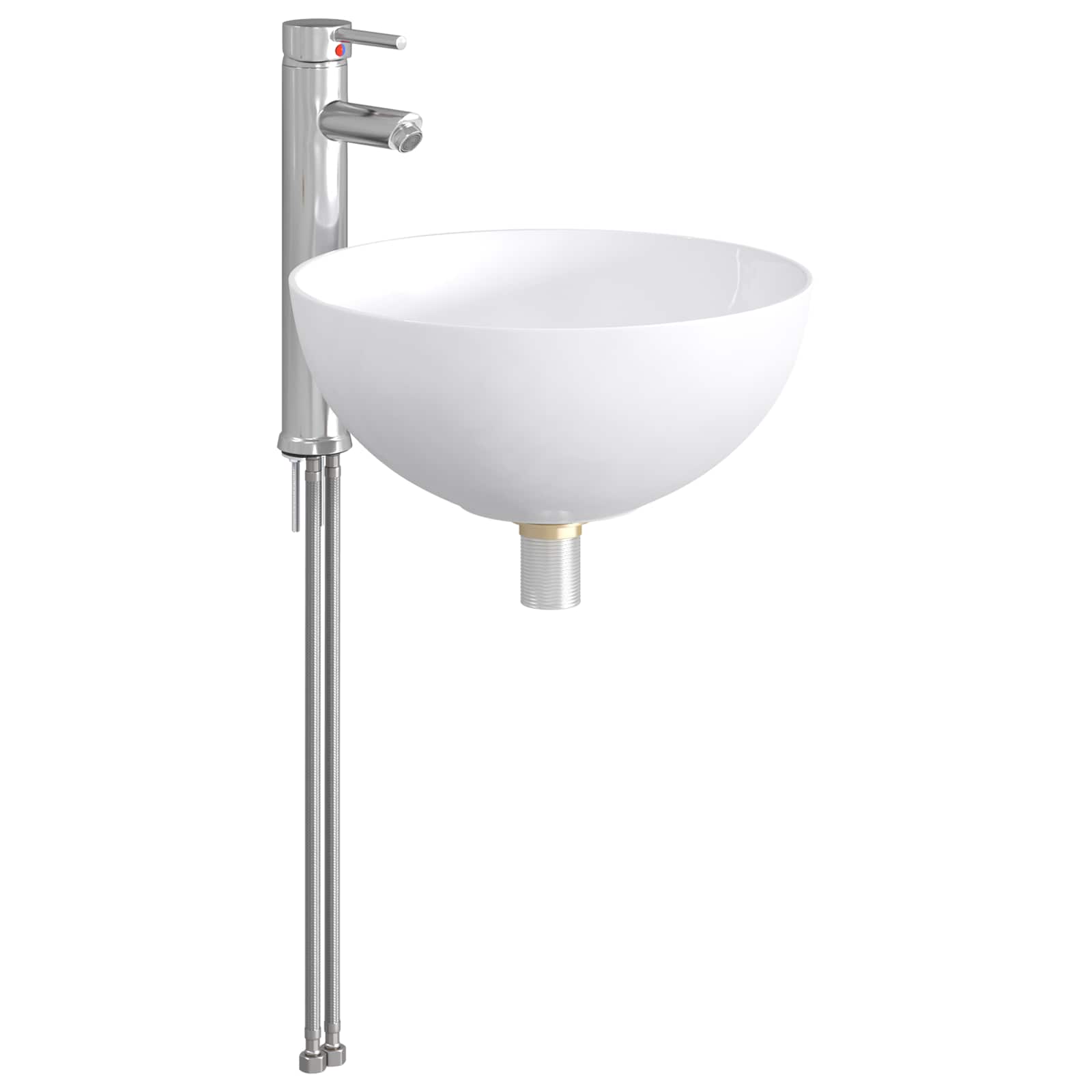 Waschbecken fürs Badezimmer Chrom 35,5 x 35,5 x 14,5 cm Metall