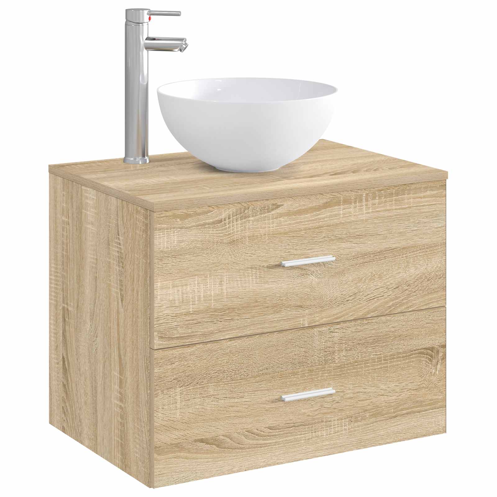 Waschbecken fürs Badezimmer Chrom 35,5 x 35,5 x 14,5 cm Metall