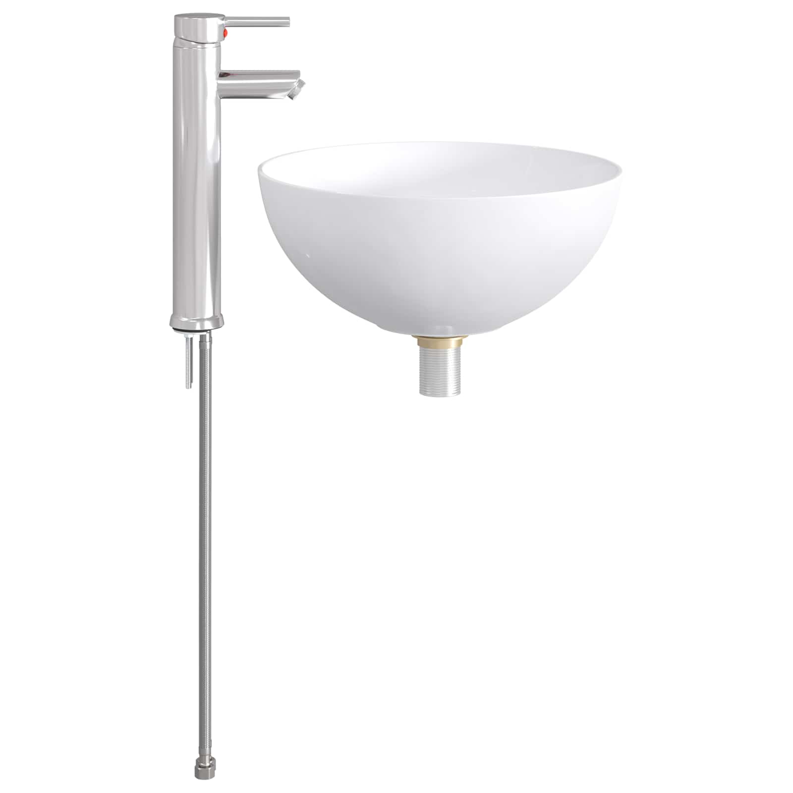 Waschbecken fürs Badezimmer Chrom 35,5 x 35,5 x 14,5 cm Metall