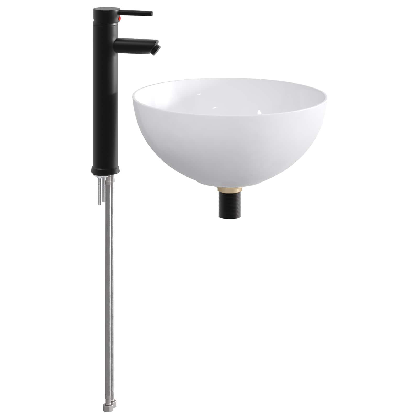 Waschbecken fürs Badezimmer Matt Schwarz 35,5 x 35,5 x 14,5 cm