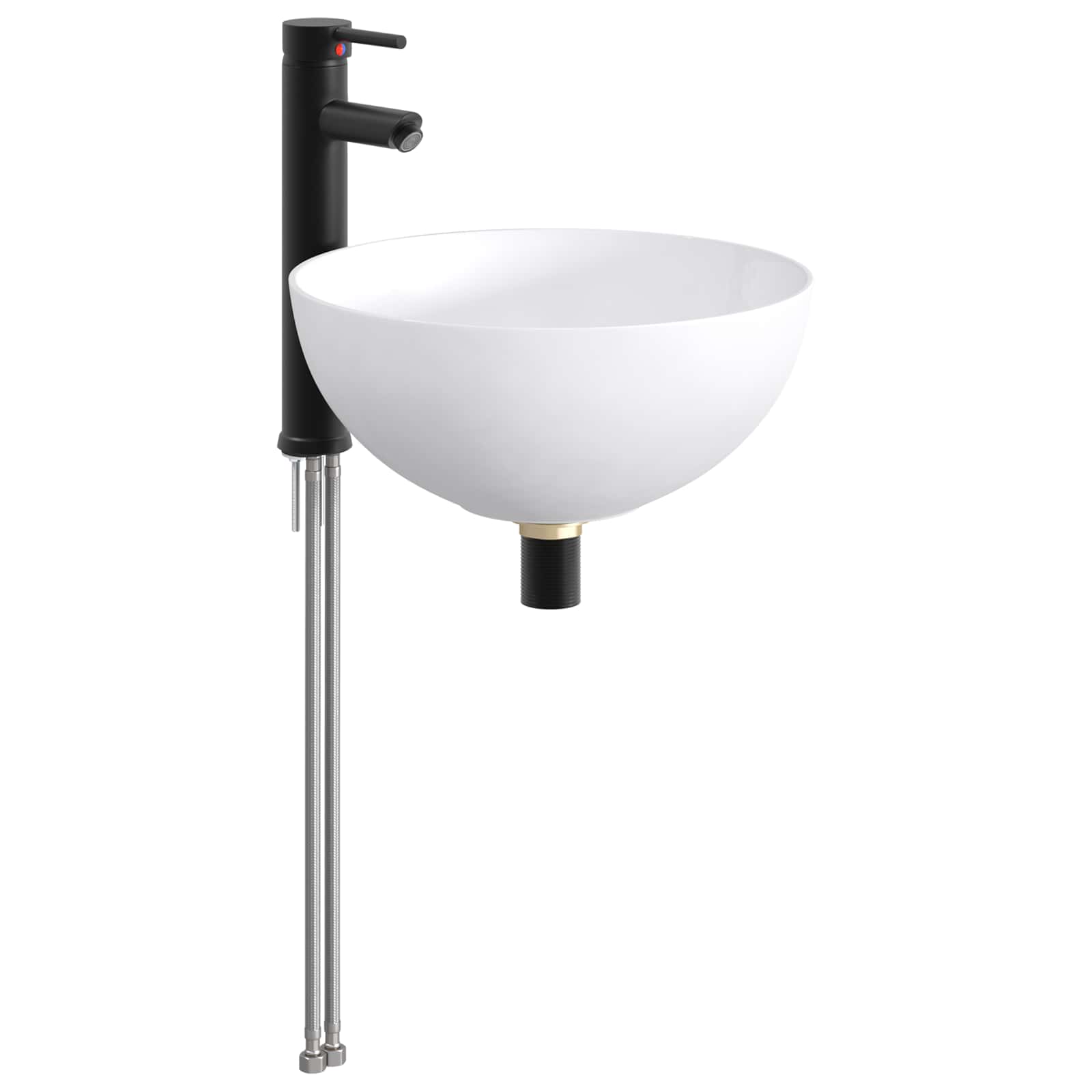 Waschbecken fürs Badezimmer Matt Schwarz 35,5 x 35,5 x 14,5 cm
