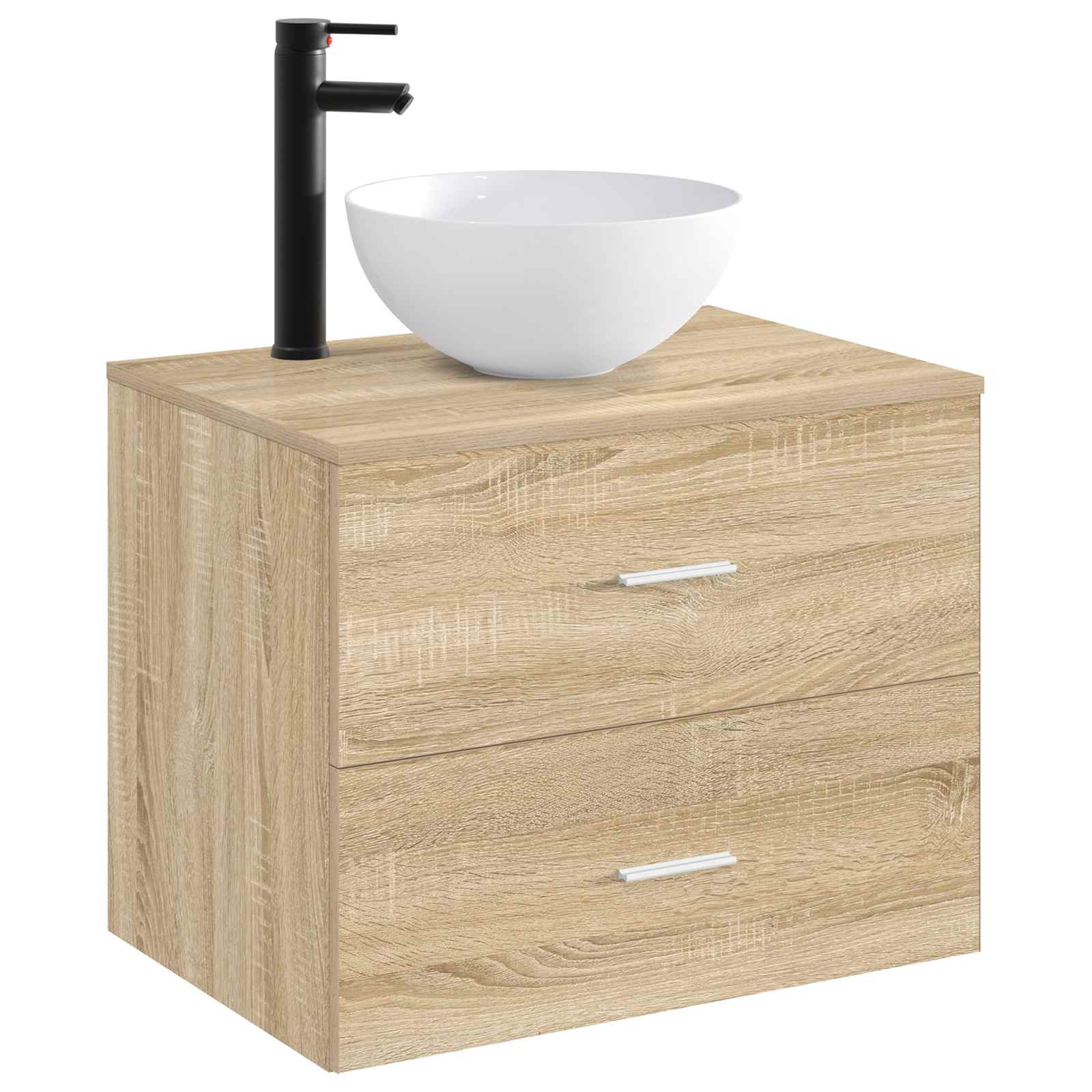 Waschbecken fürs Badezimmer Matt Schwarz 35,5 x 35,5 x 14,5 cm