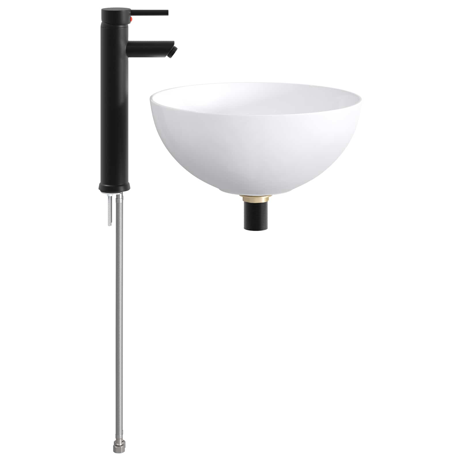 Waschbecken fürs Badezimmer Matt Schwarz 35,5 x 35,5 x 14,5 cm