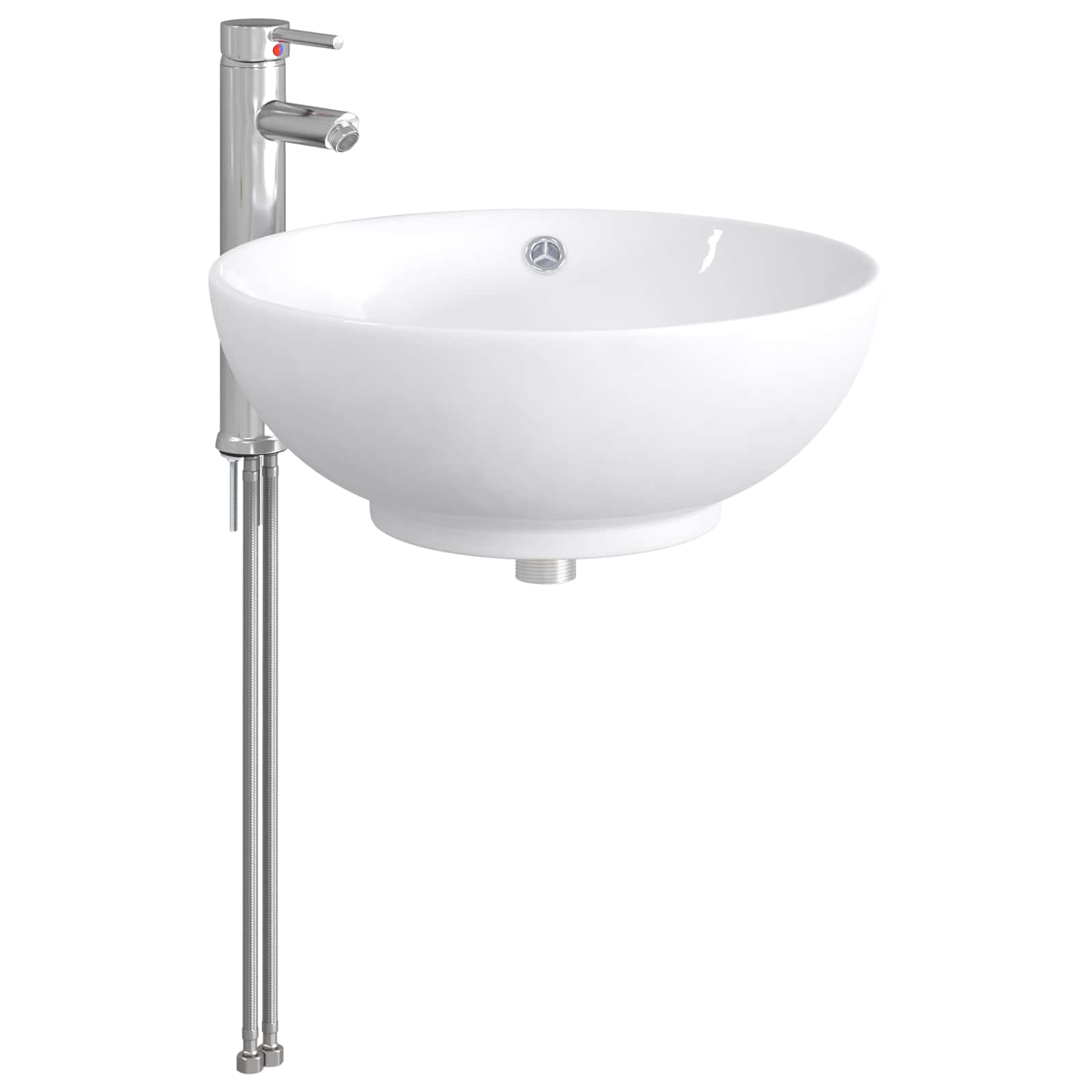 Waschbecken fürs Badezimmer Chrom 44 x 44 x 16 cm Metall