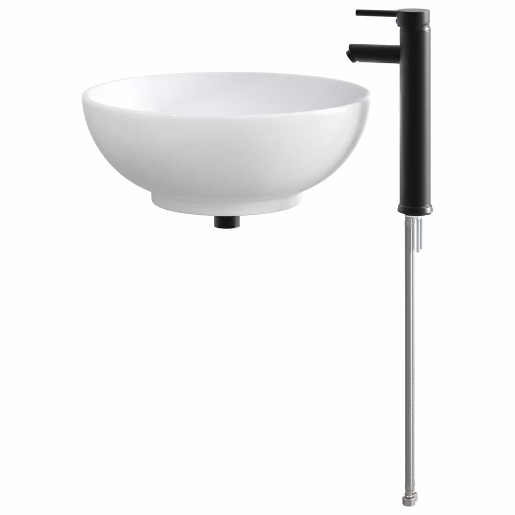 Waschbecken fürs Badezimmer Matt Schwarz 44 x 44 x 16 cm Metall
