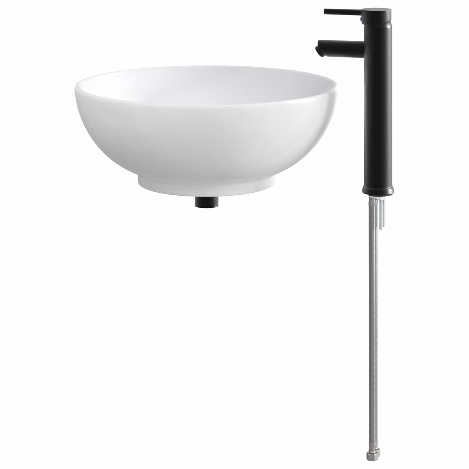 Waschbecken fürs Badezimmer Matt Schwarz 44 x 44 x 16 cm Metall