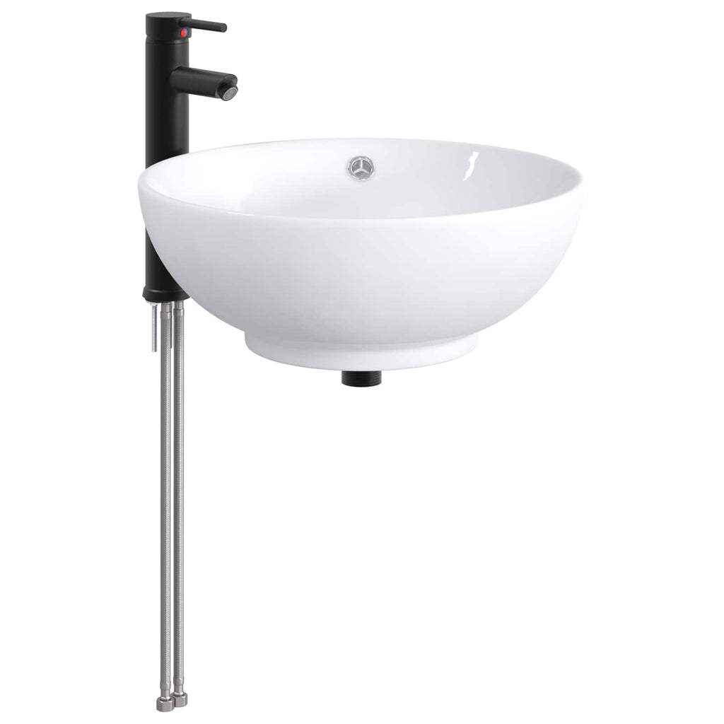 Waschbecken fürs Badezimmer Matt Schwarz 44 x 44 x 16 cm Metall