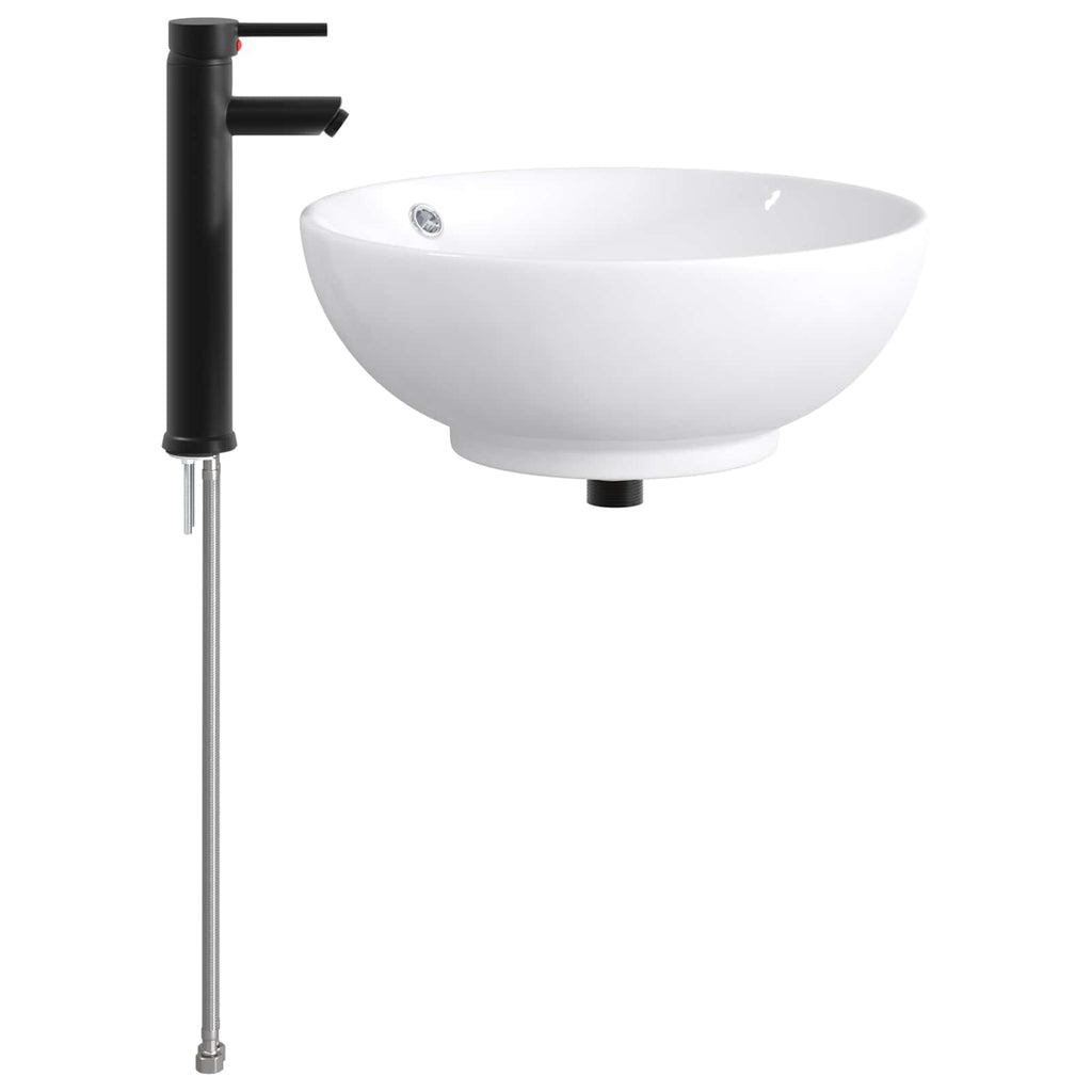 Waschbecken fürs Badezimmer Matt Schwarz 44 x 44 x 16 cm Metall
