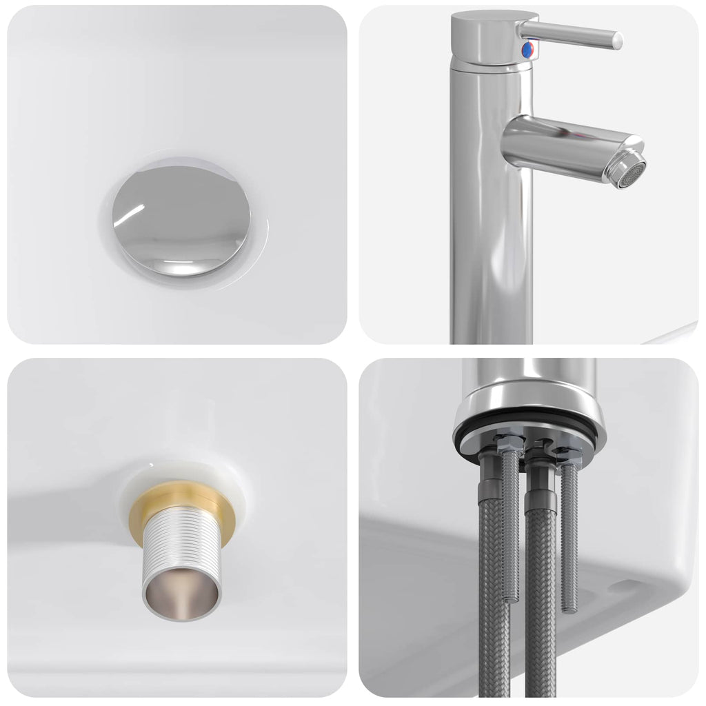 Waschbecken fürs Badezimmer Chrom 40,5 x 30,5 x 13 cm Metall