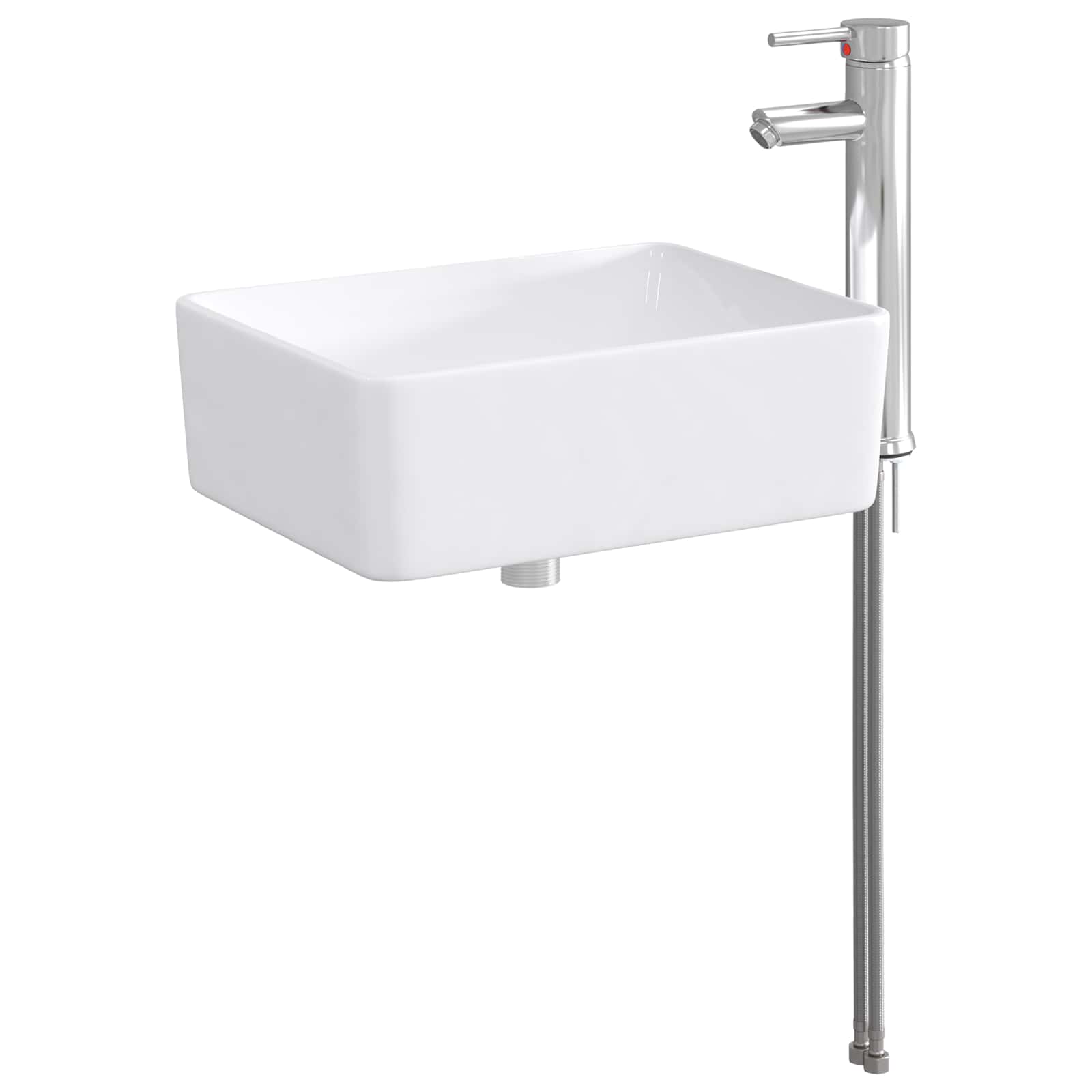 Waschbecken fürs Badezimmer Chrom 40,5 x 30,5 x 13 cm Metall