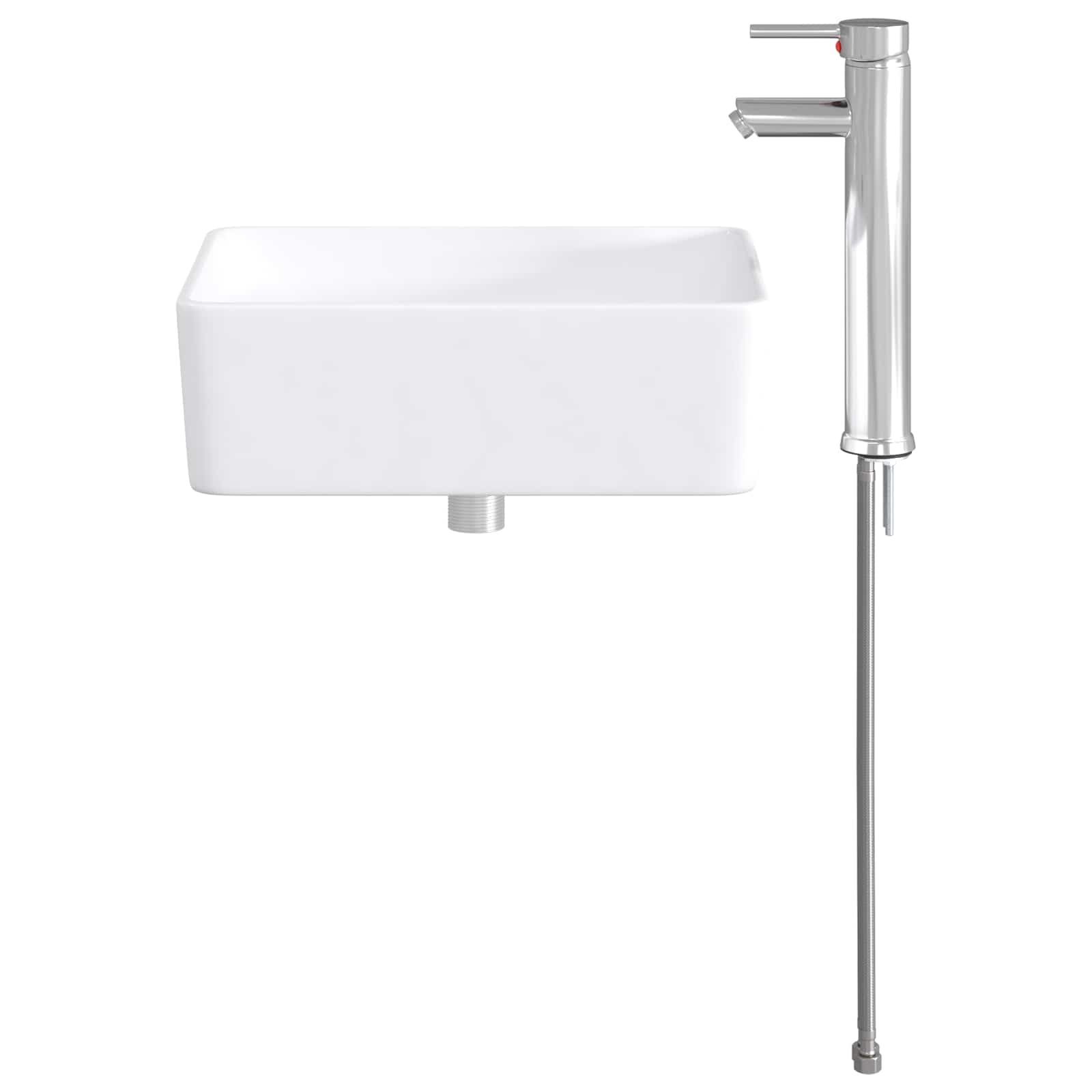 Waschbecken fürs Badezimmer Chrom 40,5 x 30,5 x 13 cm Metall