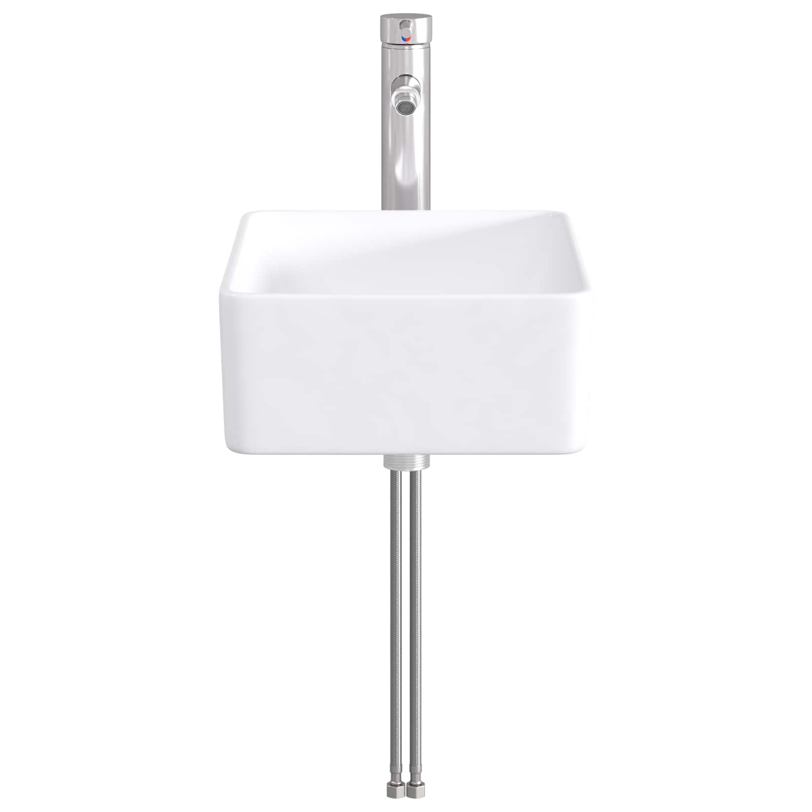Waschbecken fürs Badezimmer Chrom 40,5 x 30,5 x 13 cm Metall