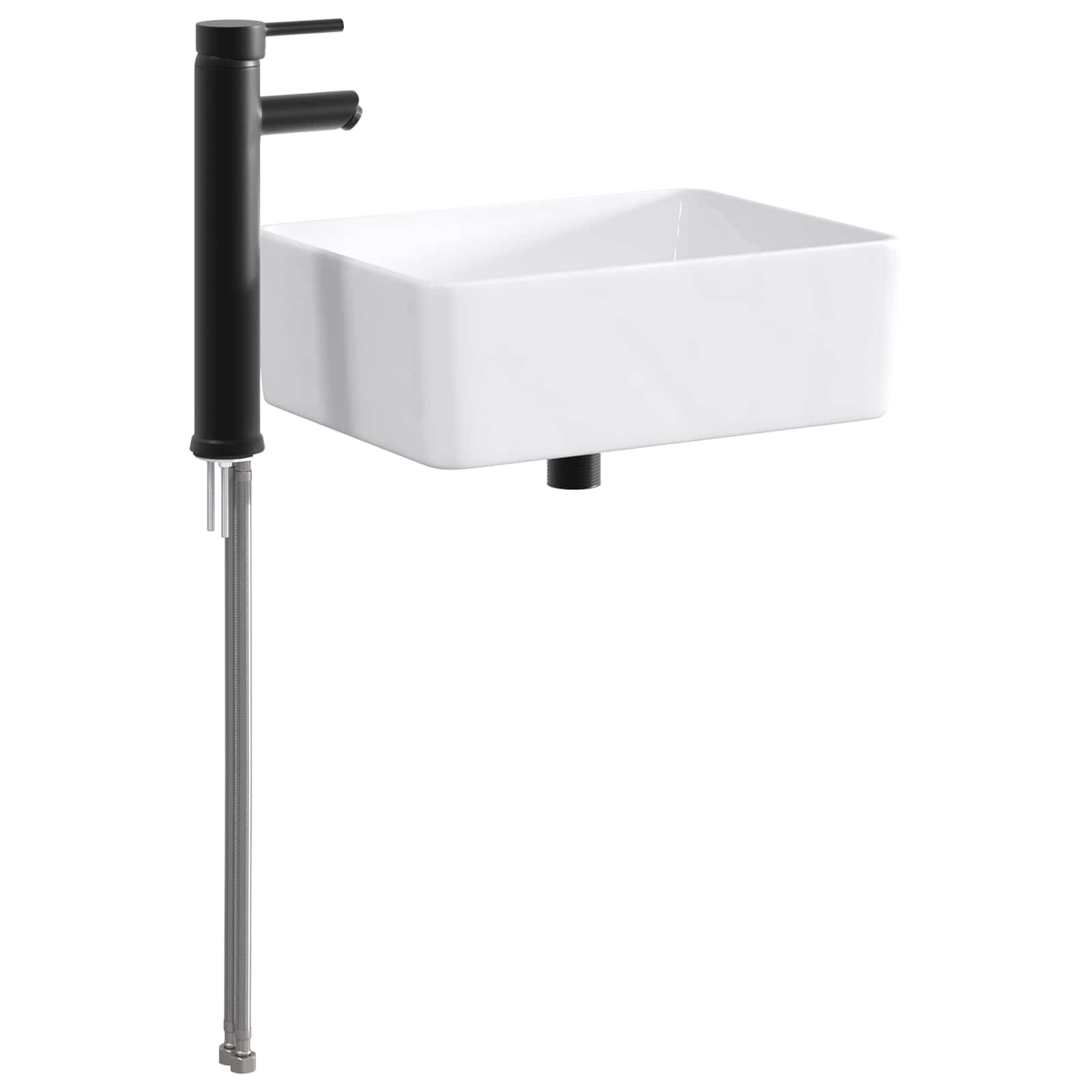 Waschbecken fürs Badezimmer Matt Schwarz 40,5 x 30,5 x 13 cm