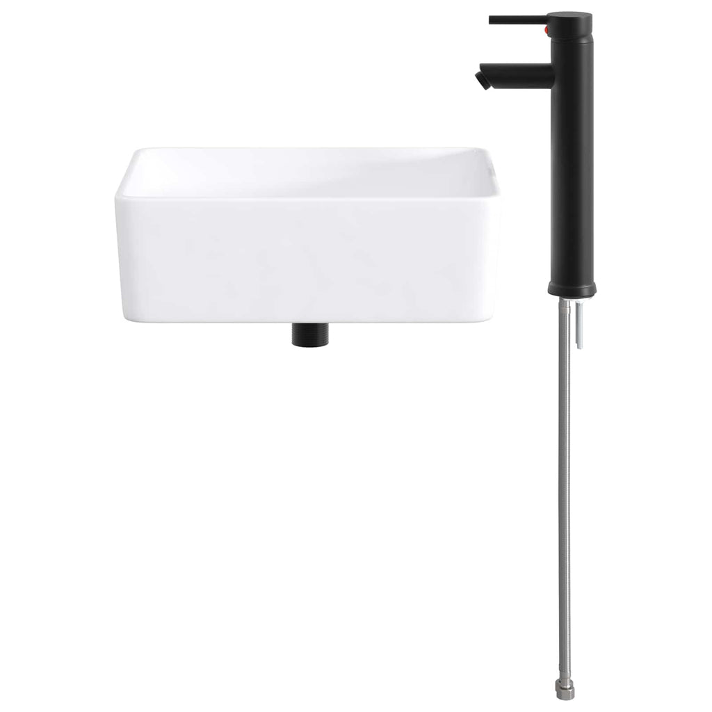 Waschbecken fürs Badezimmer Matt Schwarz 40,5 x 30,5 x 13 cm