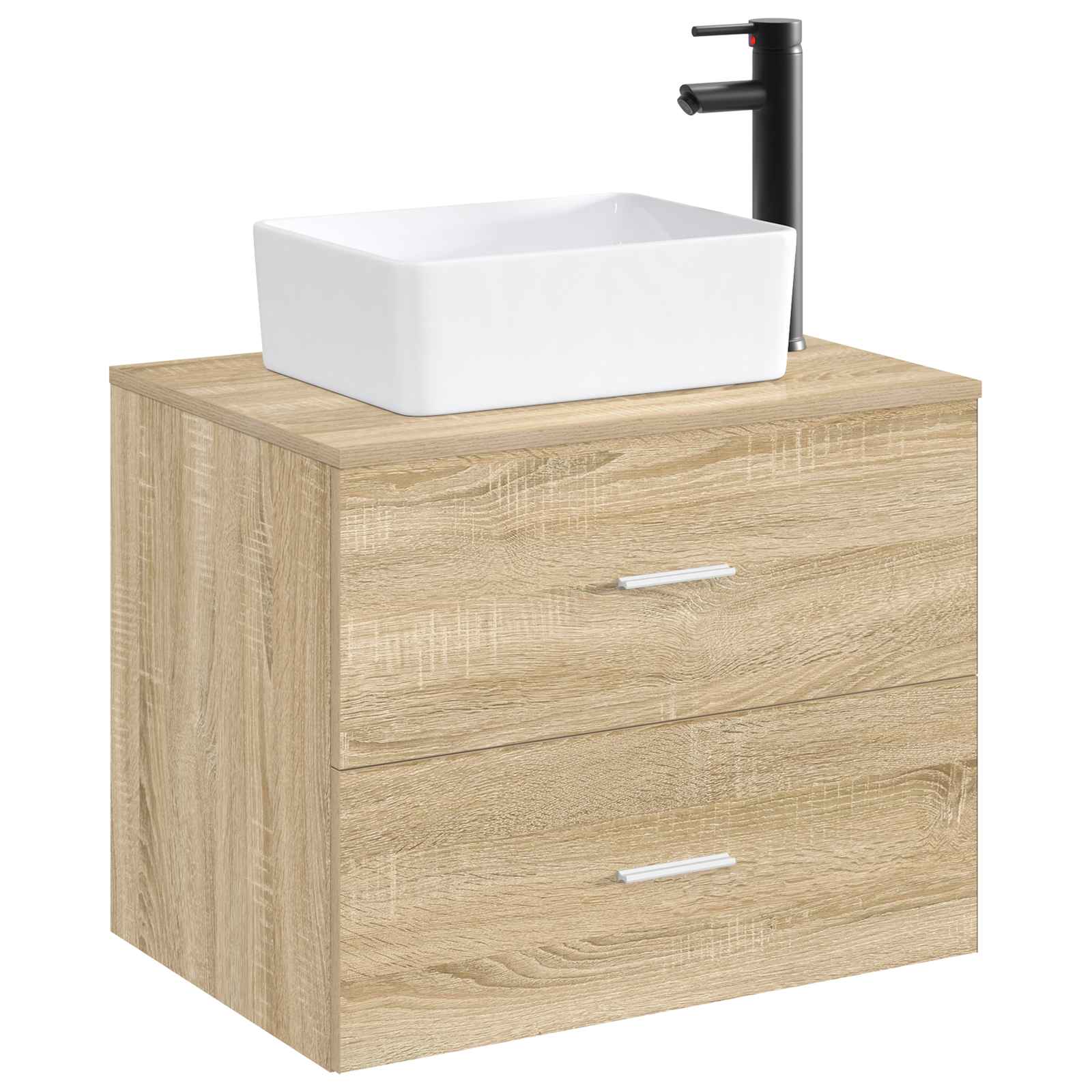 Waschbecken fürs Badezimmer Matt Schwarz 40,5 x 30,5 x 13 cm