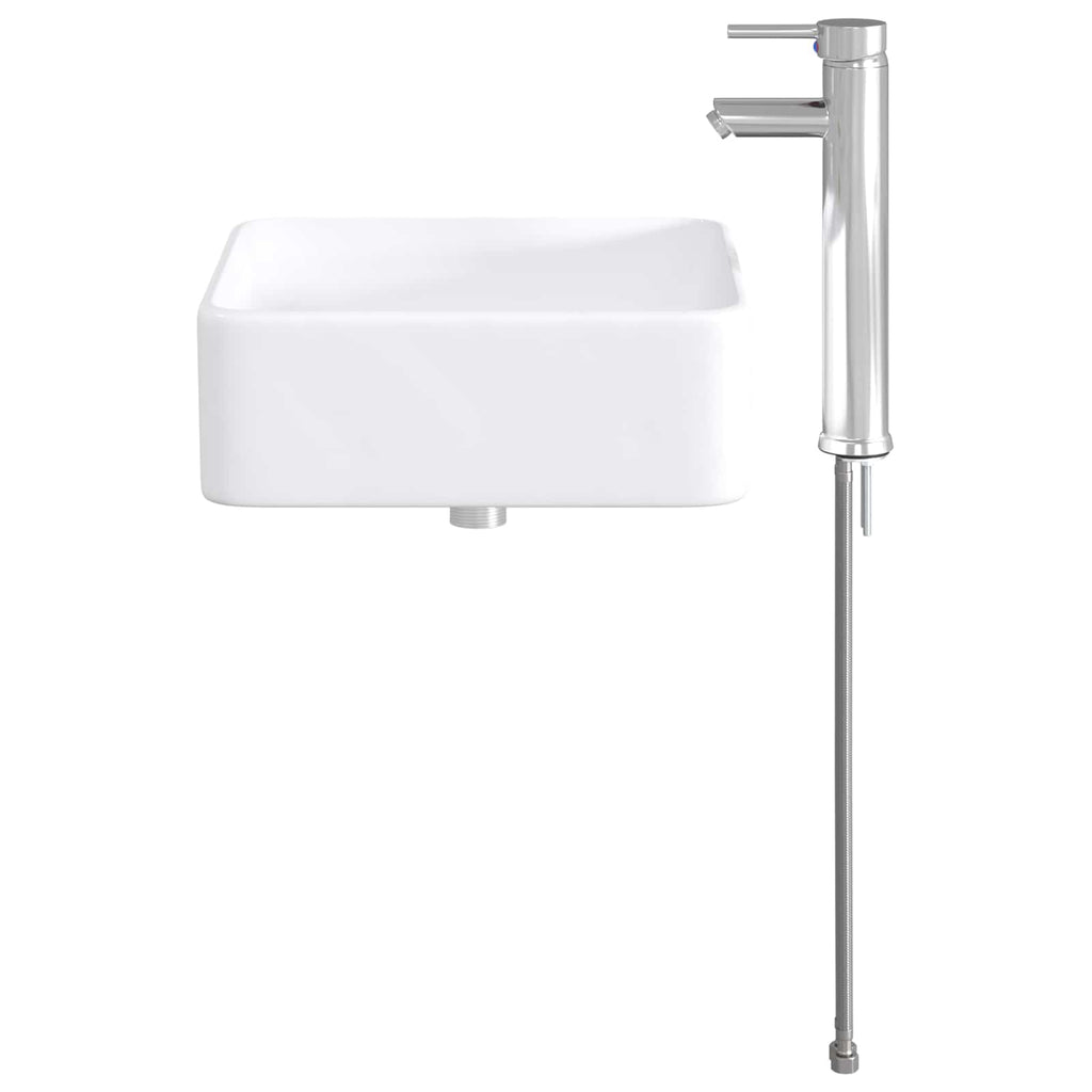 Waschbecken fürs Badezimmer Chrom 36,5 x 36,5 x 13 cm Metall