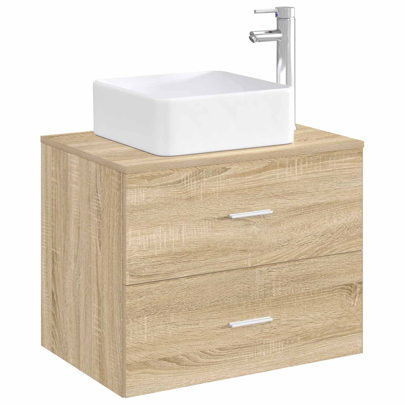 Waschbecken fürs Badezimmer Chrom 36,5 x 36,5 x 13 cm Metall