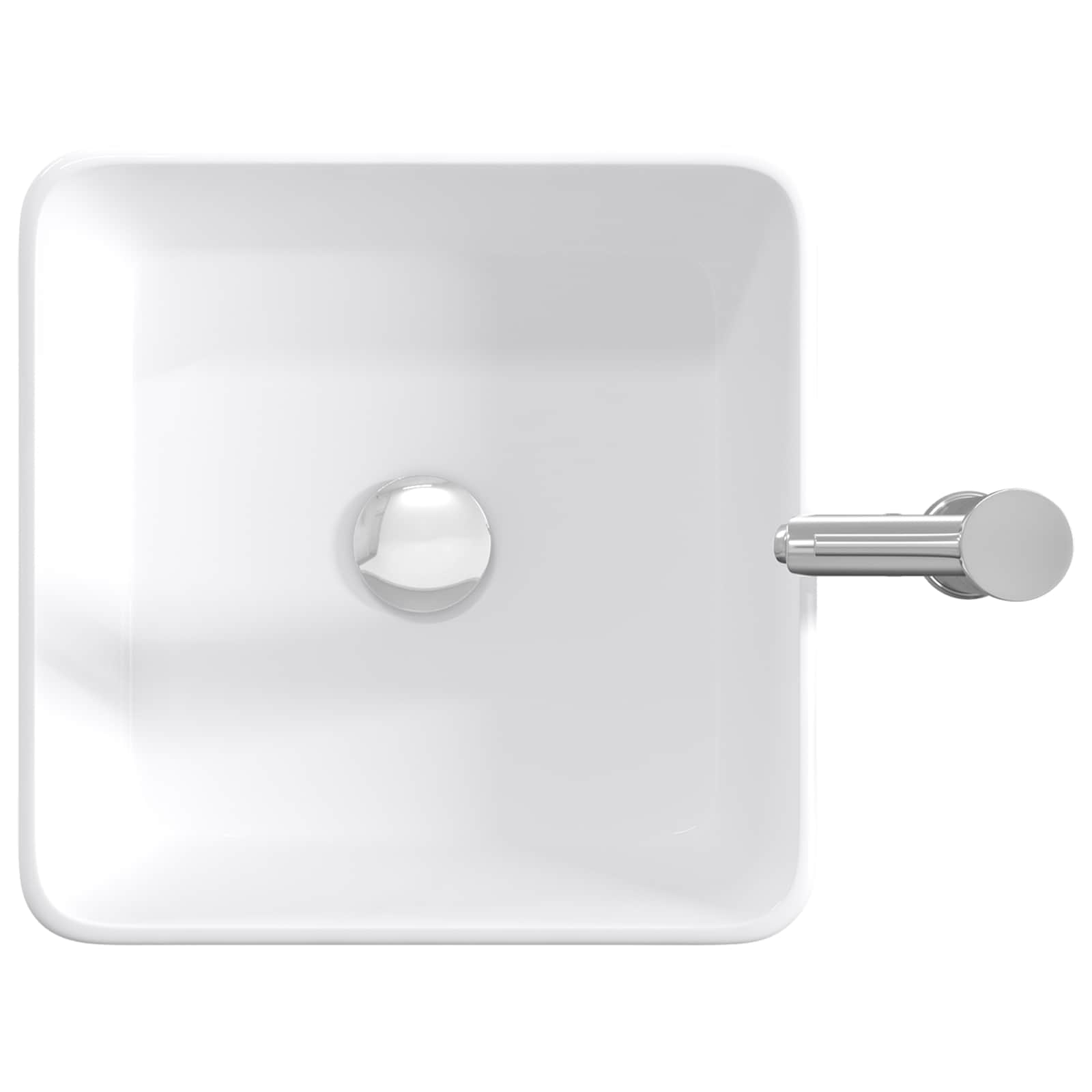 Waschbecken fürs Badezimmer Chrom 36,5 x 36,5 x 13 cm Metall