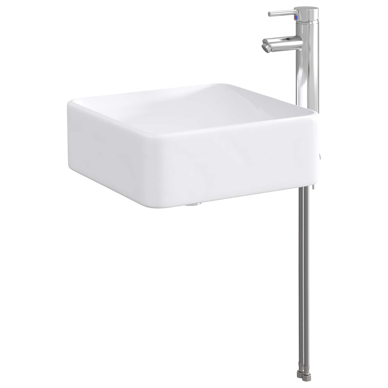 Waschbecken fürs Badezimmer Chrom 49 x 37 x 14 cm Metall