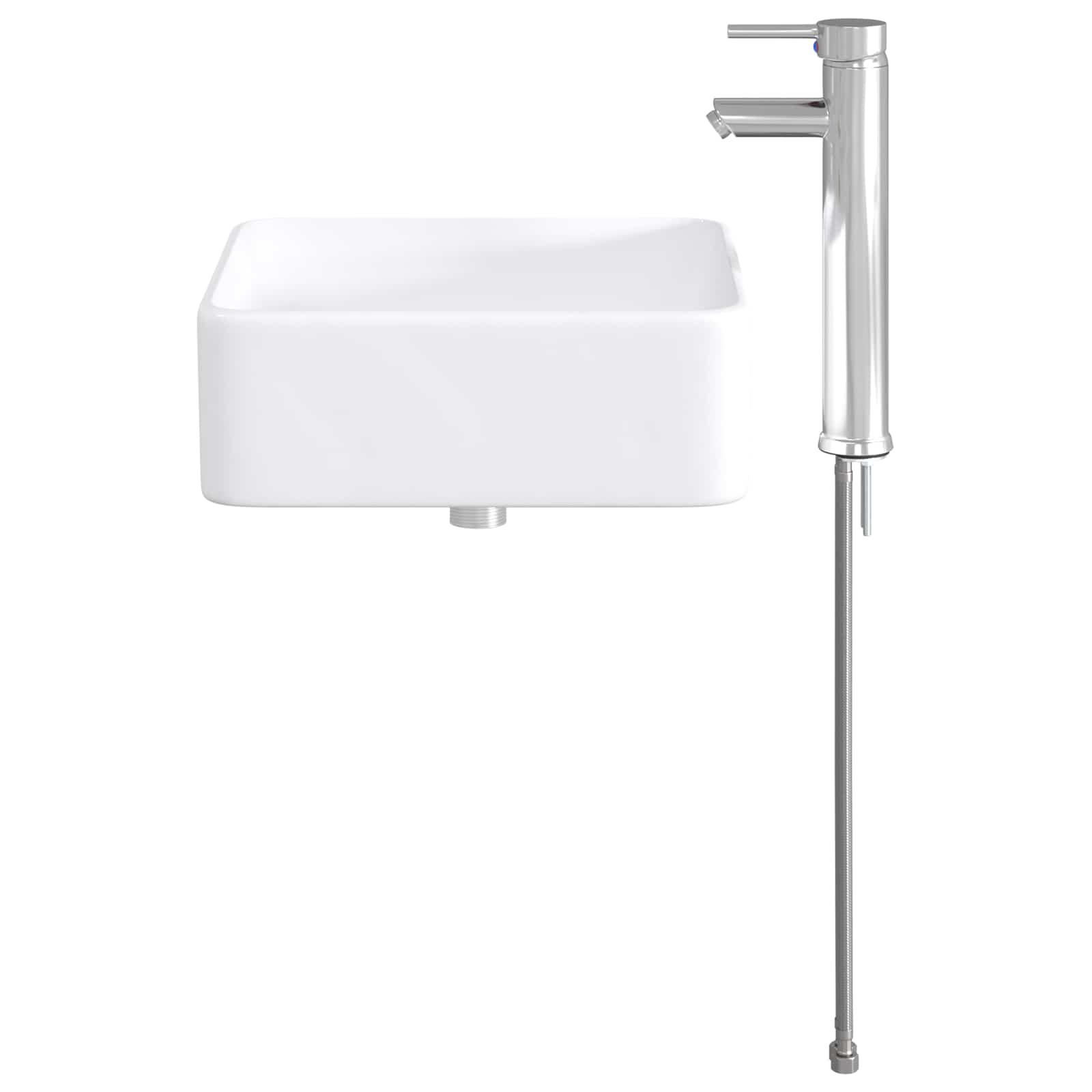 Waschbecken fürs Badezimmer Chrom 49 x 37 x 14 cm Metall
