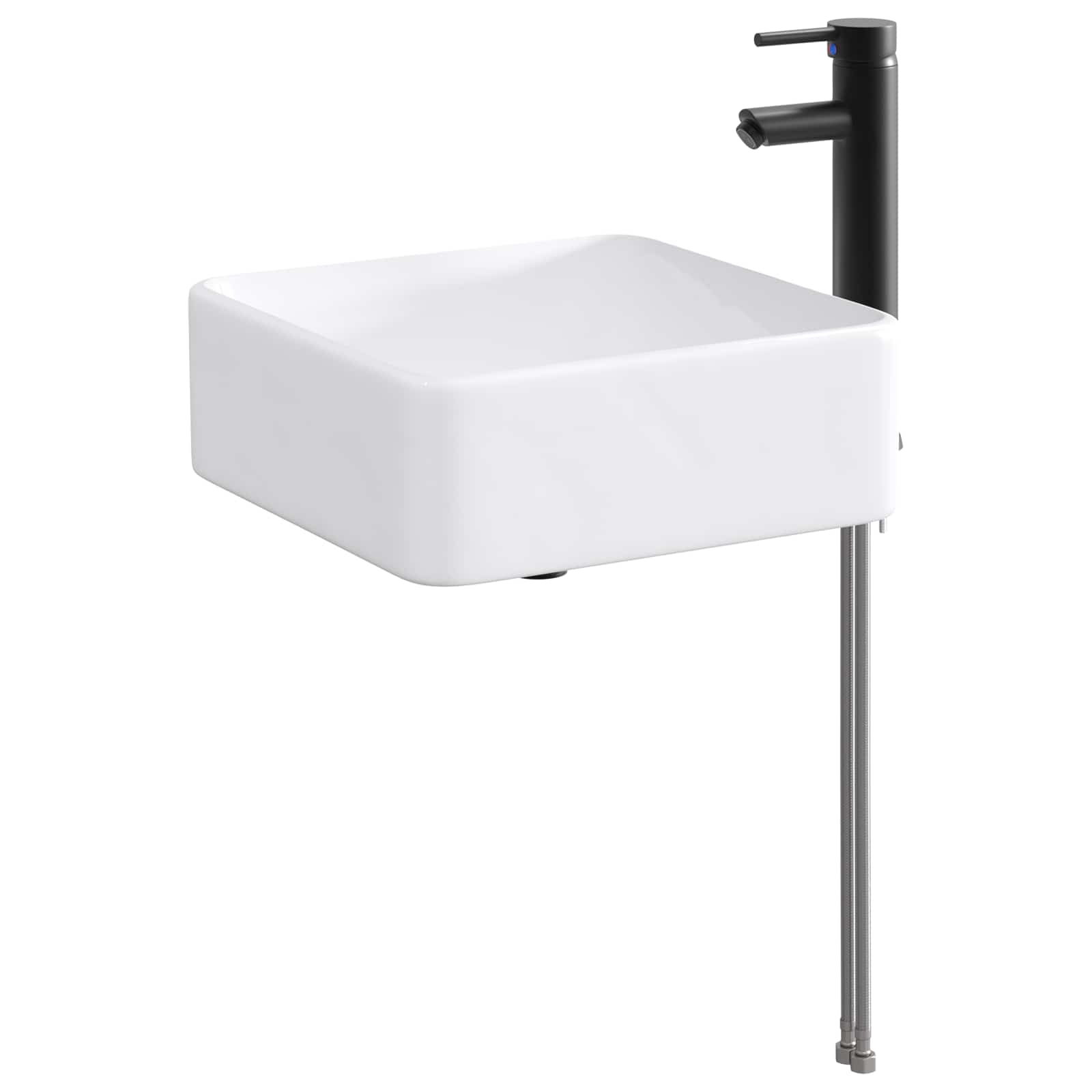 Waschbecken fürs Badezimmer Matt Schwarz 49 x 37 x 14 cm Metall