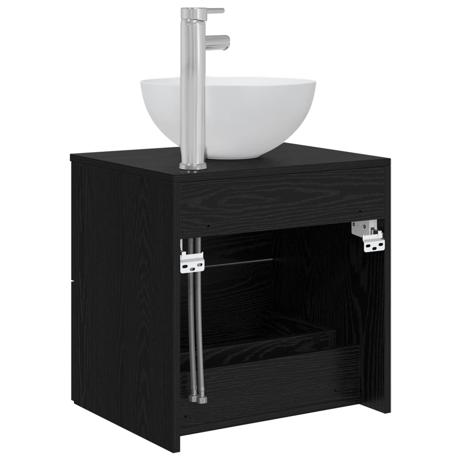 Wandmontierte Waschtisch Schwarze Eiche 49,5 x 41 x 64,5 cm