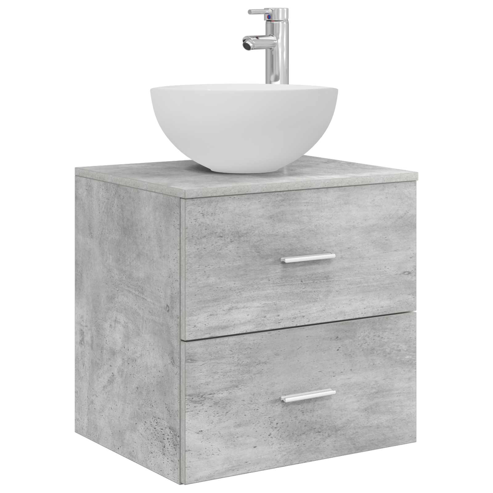Wandmontierte Waschtisch Betongrau 49,5 x 41 x 64,5 cm
