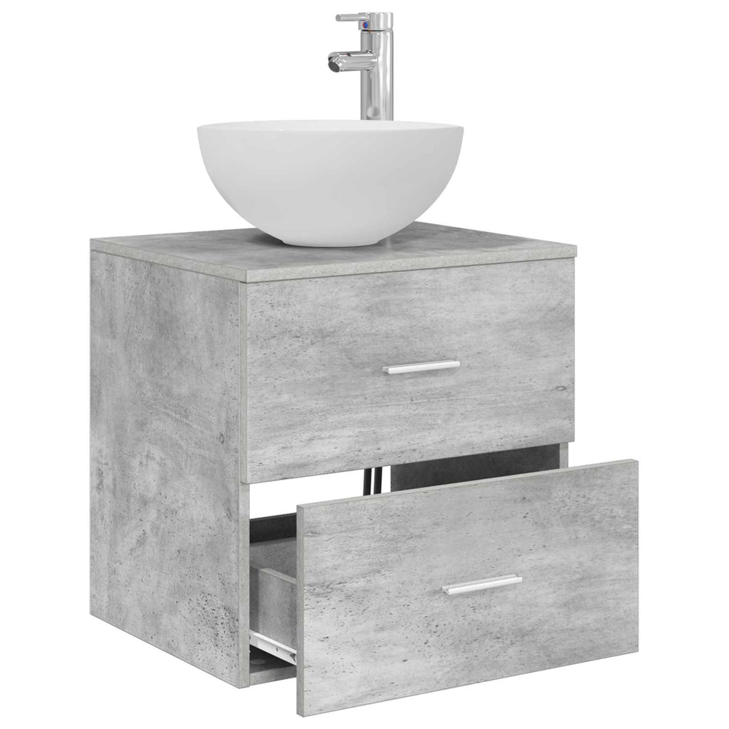 Wandmontierte Waschtisch Betongrau 49,5 x 41 x 64,5 cm