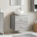 Wandmontierte Waschtisch Grau Sonoma 49,5 x 41 x 64,5 cm