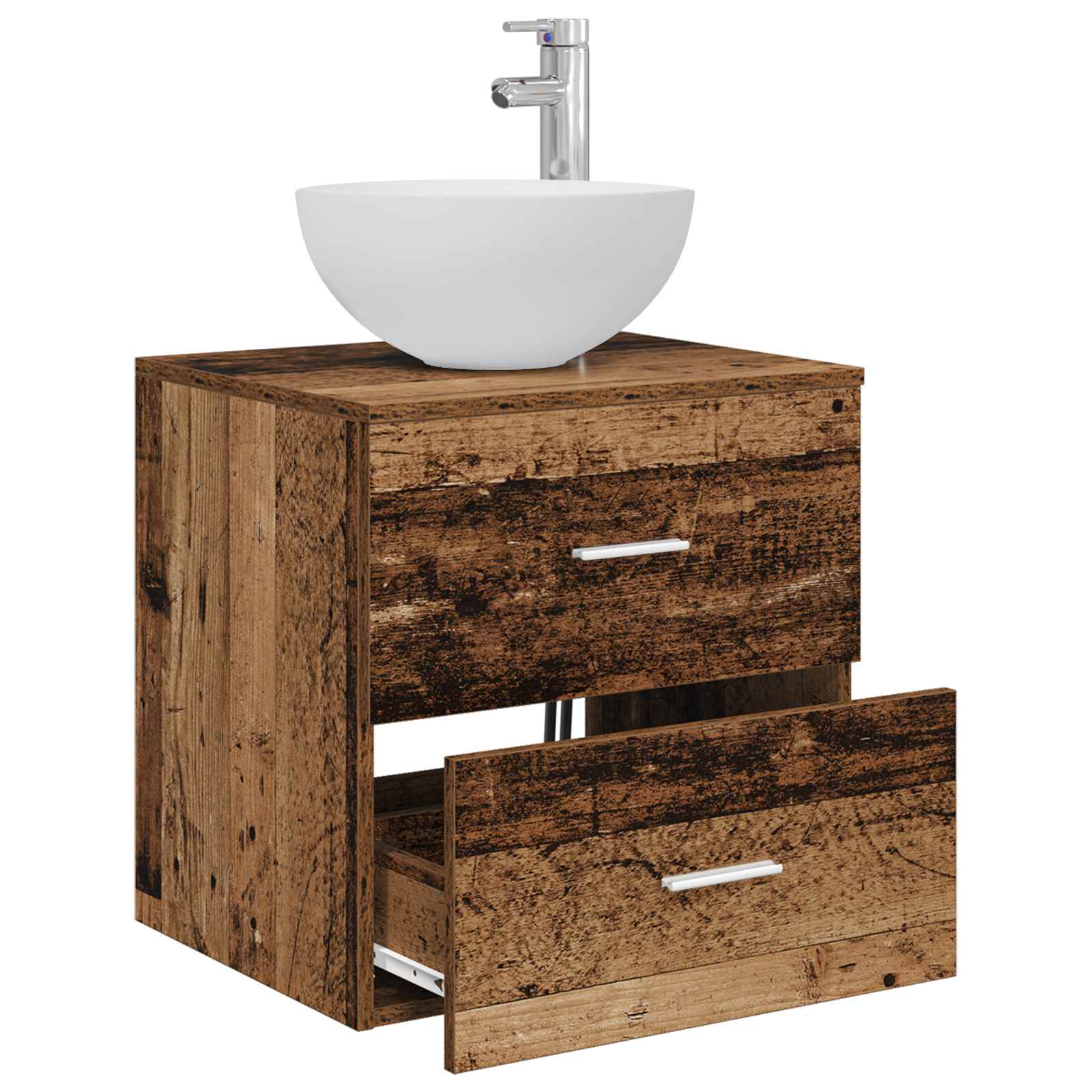 Wandmontierte Waschtisch Altholz 49,5 x 41 x 64,5 cm