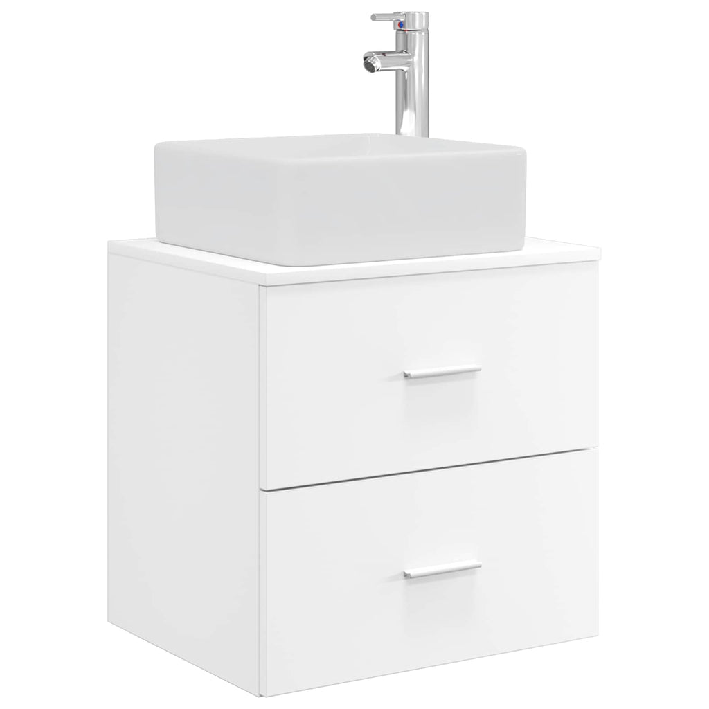 Wandmontierte Waschtisch Weiß 49,5 x 41 x 63 cm Holzwerkstoff