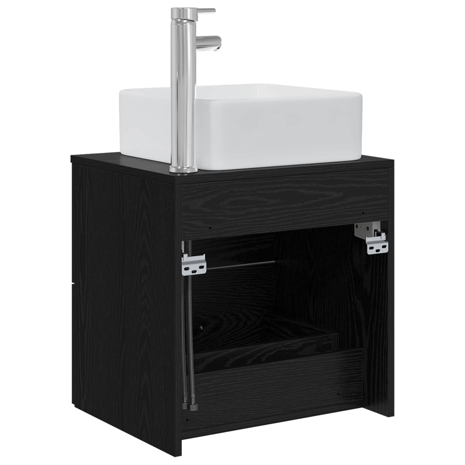 Wandmontierte Waschtisch Schwarze Eiche 49,5 x 41 x 63 cm