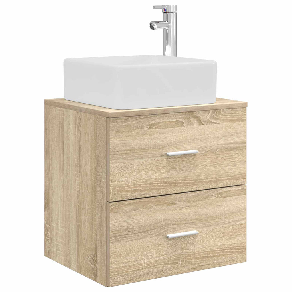 Wandmontierte Waschtisch Sonoma-Eiche 49,5 x 41 x 63 cm