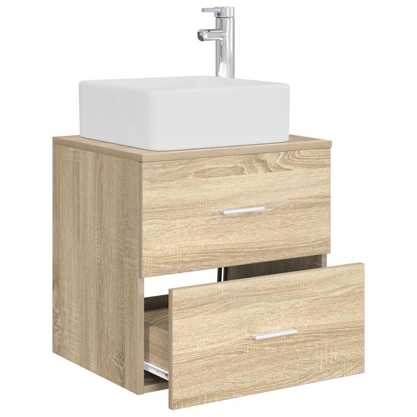 Wandmontierte Waschtisch Sonoma-Eiche 49,5 x 41 x 63 cm