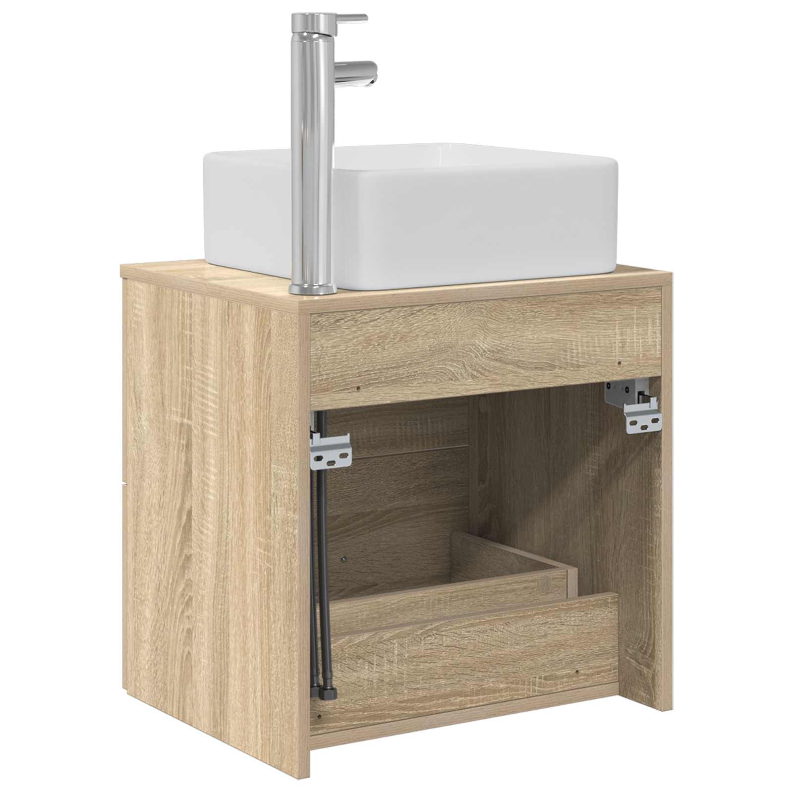 Wandmontierte Waschtisch Sonoma-Eiche 49,5 x 41 x 63 cm