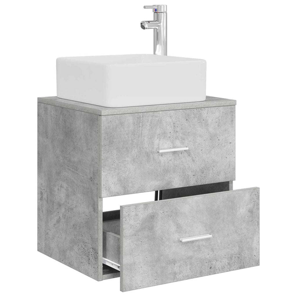 Wandmontierte Waschtisch Betongrau 49,5 x 41 x 63 cm