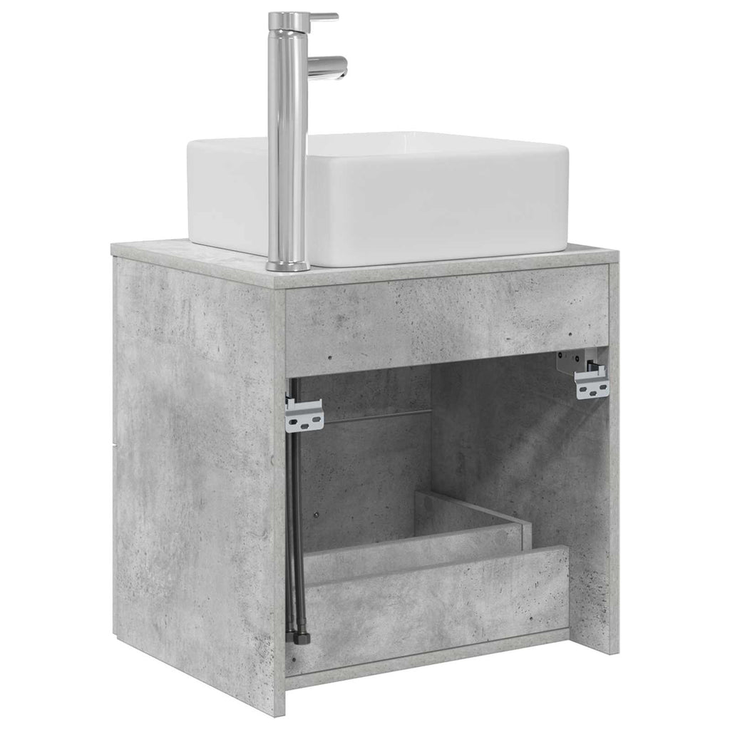 Wandmontierte Waschtisch Betongrau 49,5 x 41 x 63 cm