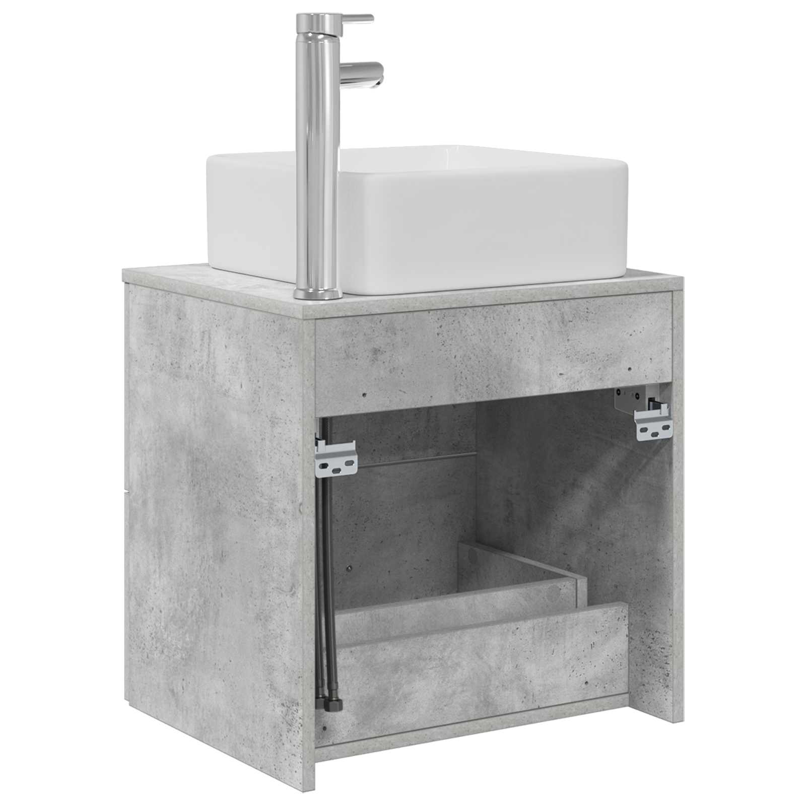 Wandmontierte Waschtisch Betongrau 49,5 x 41 x 63 cm