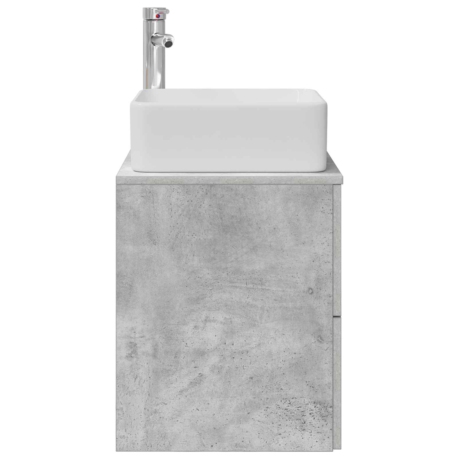 Wandmontierte Waschtisch Betongrau 49,5 x 41 x 63 cm