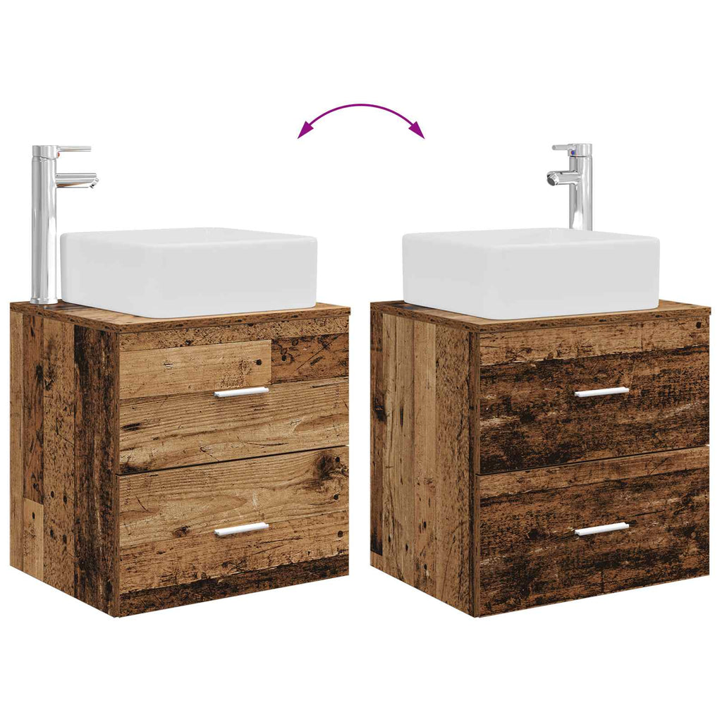 Wandmontierte Waschtisch Altholz 49,5 x 41 x 63 cm