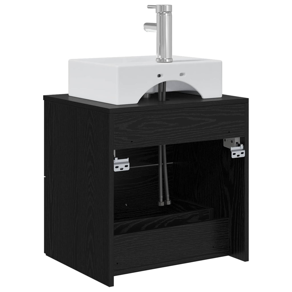 Wandmontierte Waschtisch Schwarze Eiche 49,5 x 41 x 62,5 cm