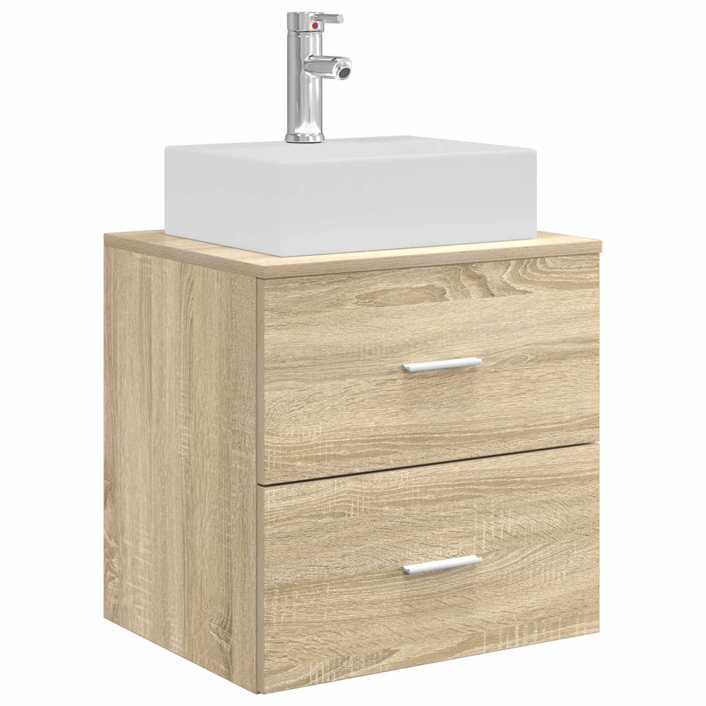 Wandmontierte Waschtisch Sonoma-Eiche 49,5 x 41 x 62,5 cm