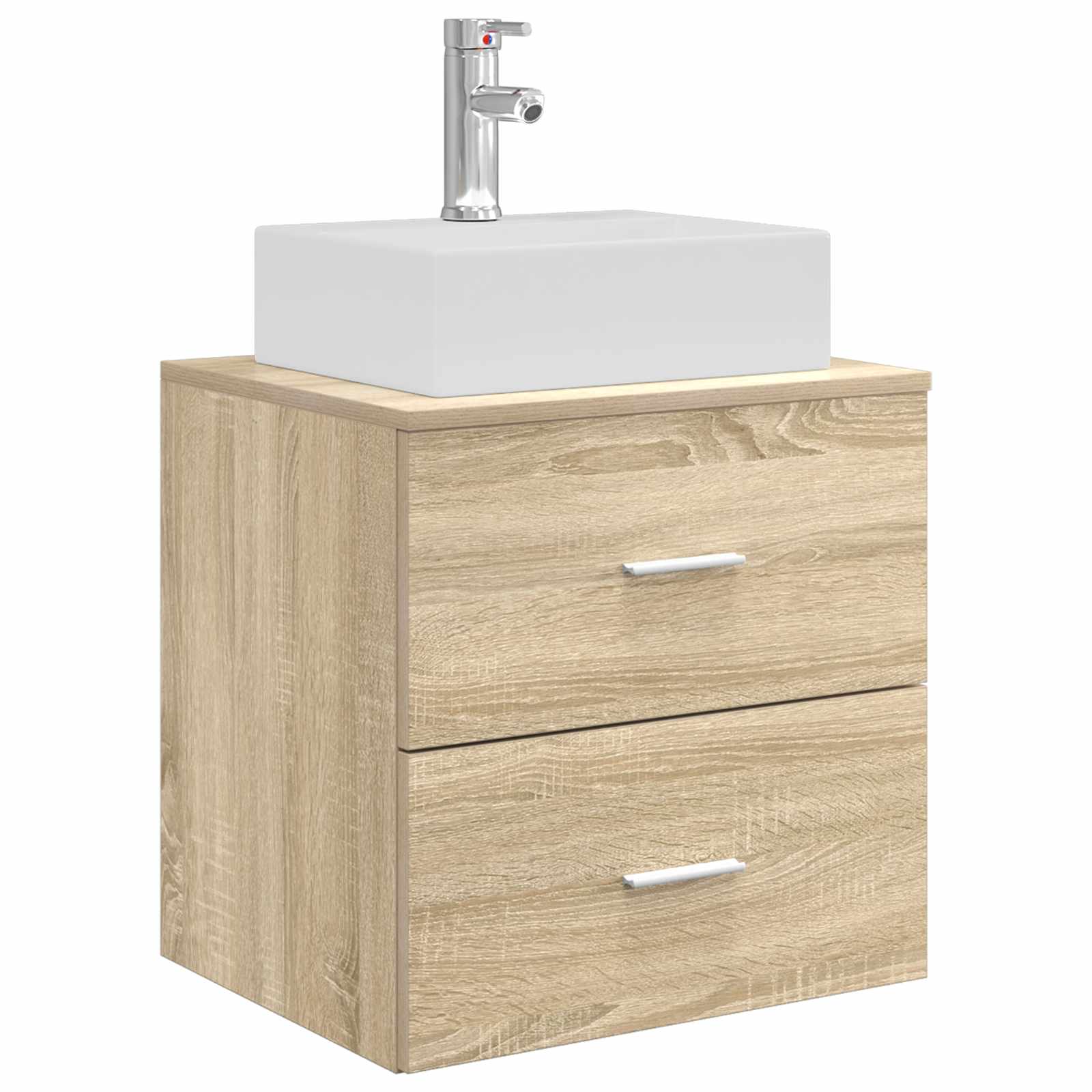Wandmontierte Waschtisch Sonoma-Eiche 49,5 x 41 x 62,5 cm