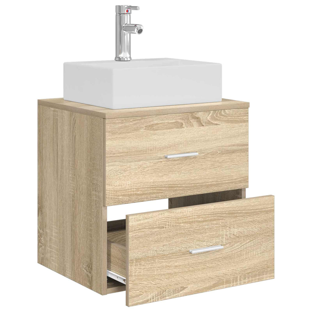 Wandmontierte Waschtisch Sonoma-Eiche 49,5 x 41 x 62,5 cm