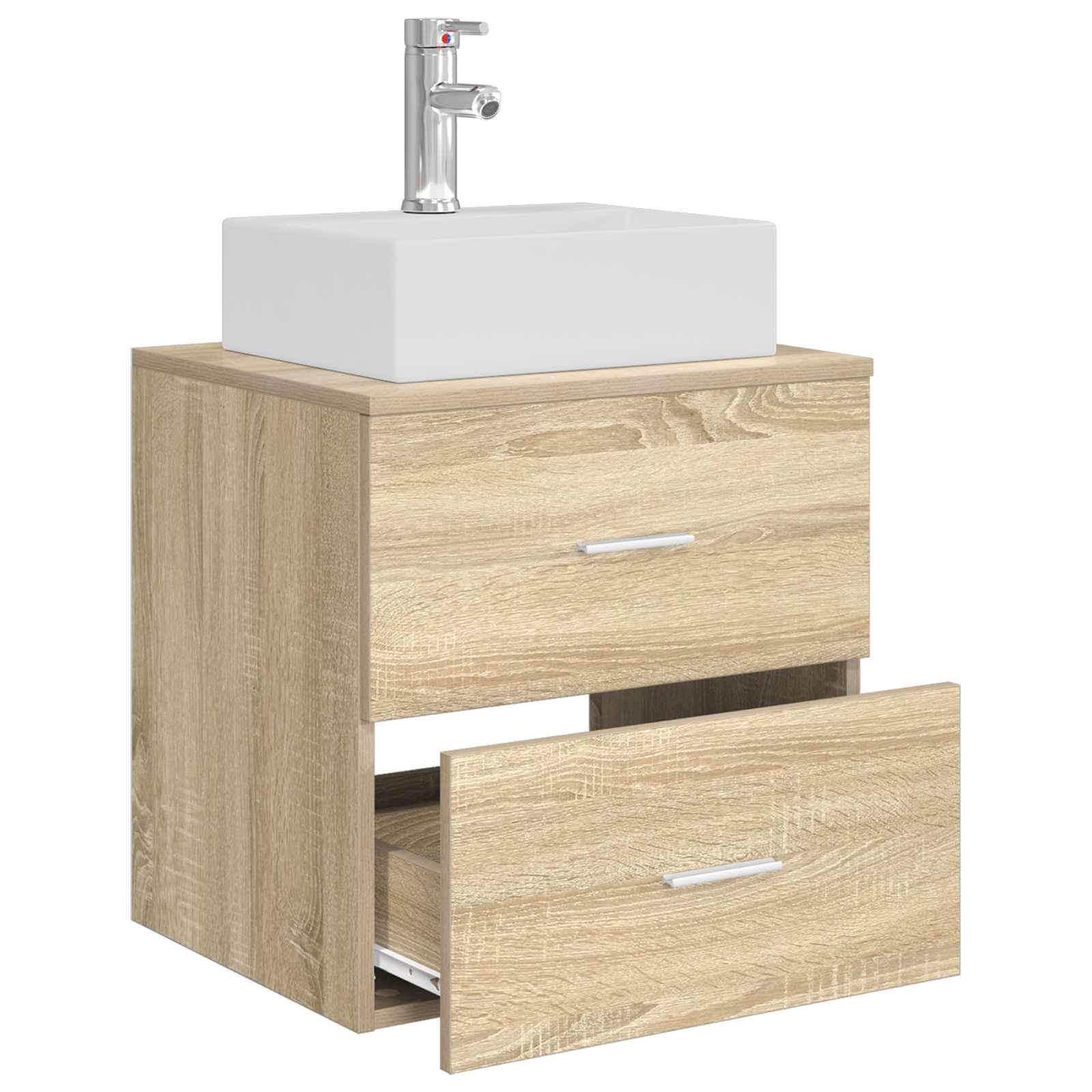 Wandmontierte Waschtisch Sonoma-Eiche 49,5 x 41 x 62,5 cm